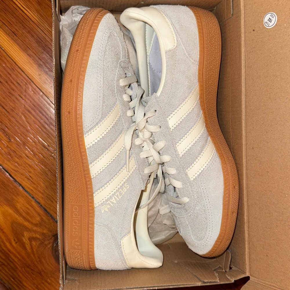 Adidas Suede blue Gray and Cream Sneakers